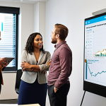 **Image Prompt 1:** A diverse team collaborating effectively in a modern office setting. Emphasize clear communication, active listening, and a sense of shared purpose. Include visual elements representing digital communication tools and a progress chart showing goals being met.