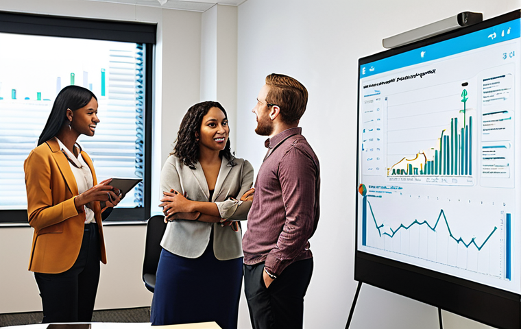 **Image Prompt 1:** A diverse team collaborating effectively in a modern office setting. Emphasize clear communication, active listening, and a sense of shared purpose. Include visual elements representing digital communication tools and a progress chart showing goals being met.