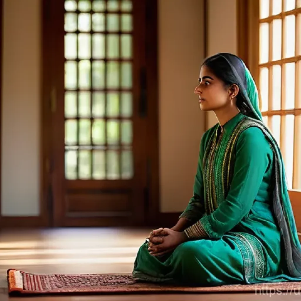 내면의 지혜를 발견하는 기회 만들기 - **Prompt 1: Mindful Morning Serenity**
    "A peaceful indoor scene of a South Asian woman in her la...