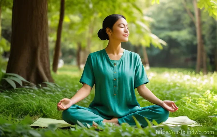 내면의 지혜를 통한 진정한 자아 찾기 - **Prompt:** A serene and contemplative young adult, gender-neutral, of South Asian descent, sitting ...